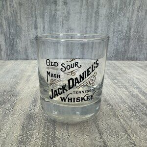 JACK DANIELS Whiskey Glass Lowball Round Old Sour Mash Old No. 7
